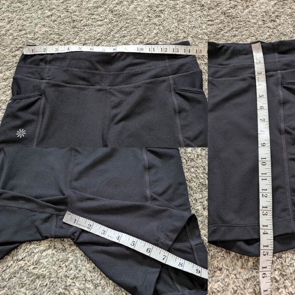 Athleta Black Workout Exercise Shorts M - Picture 11 of 11
